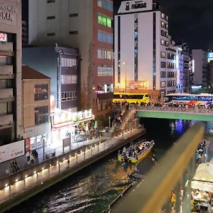 道頓堀民泊31＆mini浮世絵美術館、道頓堀心斎橋真ん中、家族旅行、family Trip 오사카